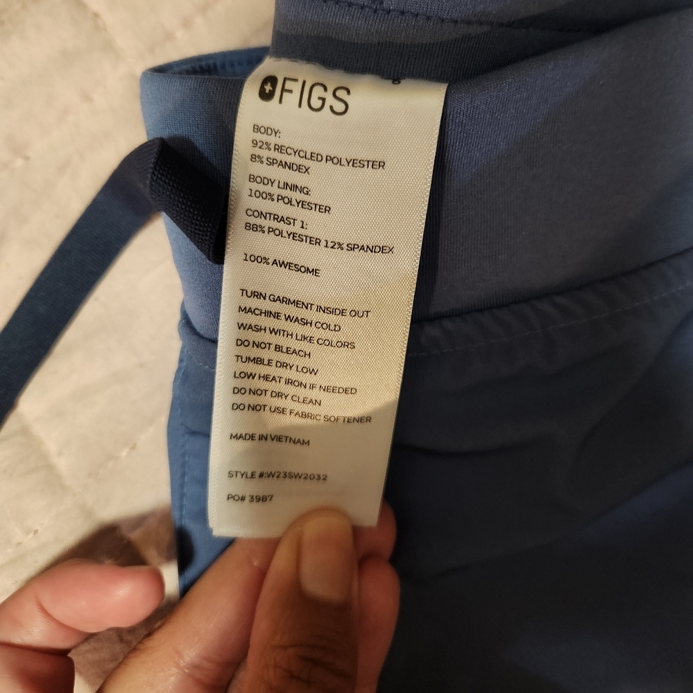 Figs Blue and Gray Gradient Women's Pants - Picture 3 of 4